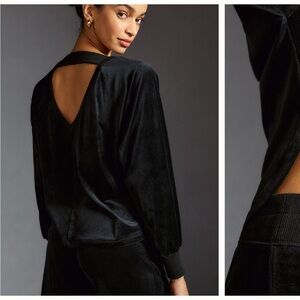 Anthro velour batwing top